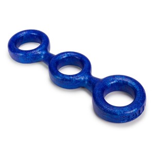 3-BALL Chain Cock+Ball Rings Bleu