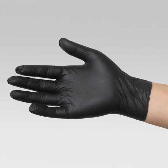 100 Gants Latex Noir 300mm