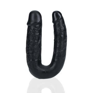 U Shaped Double Dildo Black 5"/12.7 cm