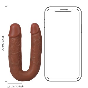 U Shaped Double Dildo Tan 12.7 cm