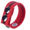 Striped Leather Cock Strap White