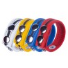 Striped Leather Cock Strap White